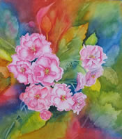 painting of Apple blossoms